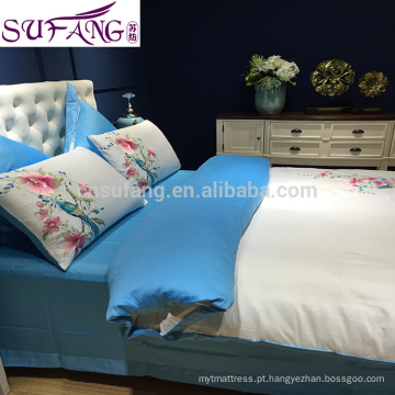 2017 de alta qualidade 100% algodão impresso luxo 5 pcs cama conjunto consolador